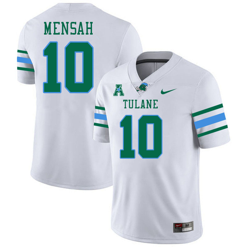 #10 Darian Mensah Tulane Green Wave Jersey College Football Uniforms,Apparels Stitched-White